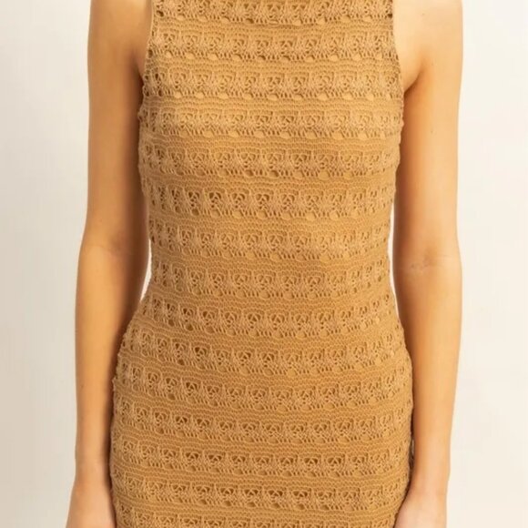 ✨NWT HYFVE Sleeveless Crochet Open Back Maxi‎ Dress - Picture 4 of 5